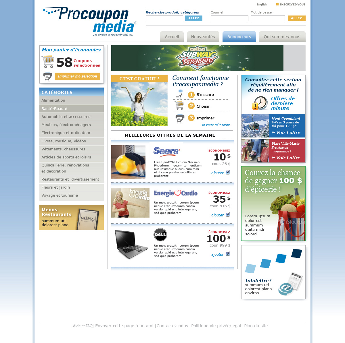 Procité Web Accueil