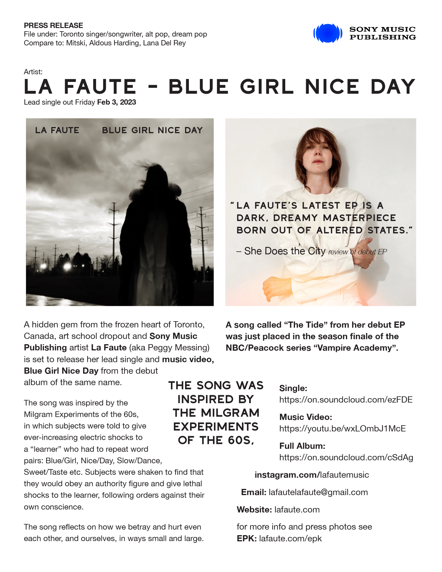 La Faute Press Release