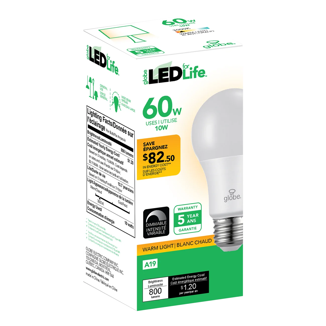 Globe Electric led for life